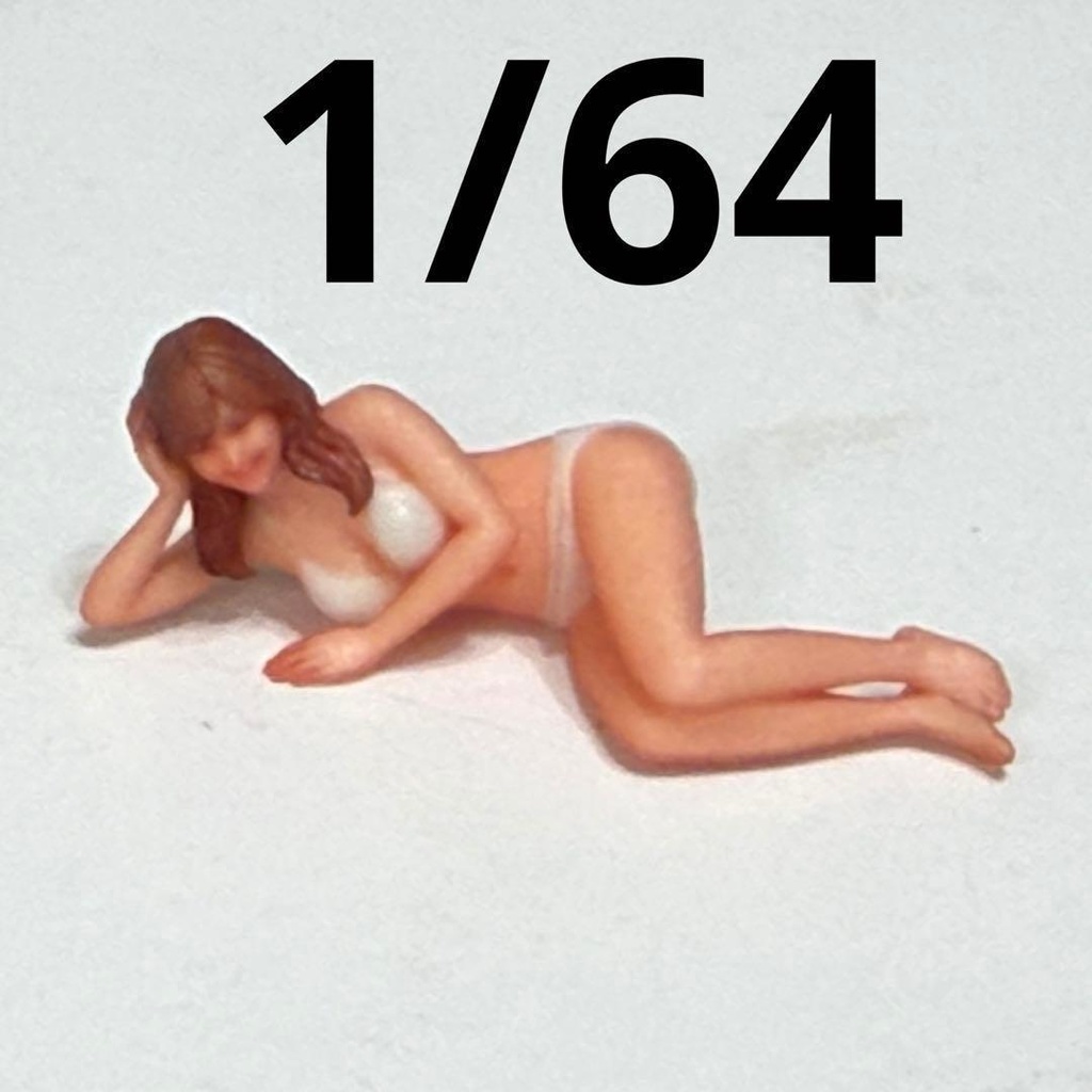 1/64 フィギュア 水着 ビキニ 寝そべり 3D リアルフィギュア 完成品 塗装済み完成品 精密 ミニチュアイメージ