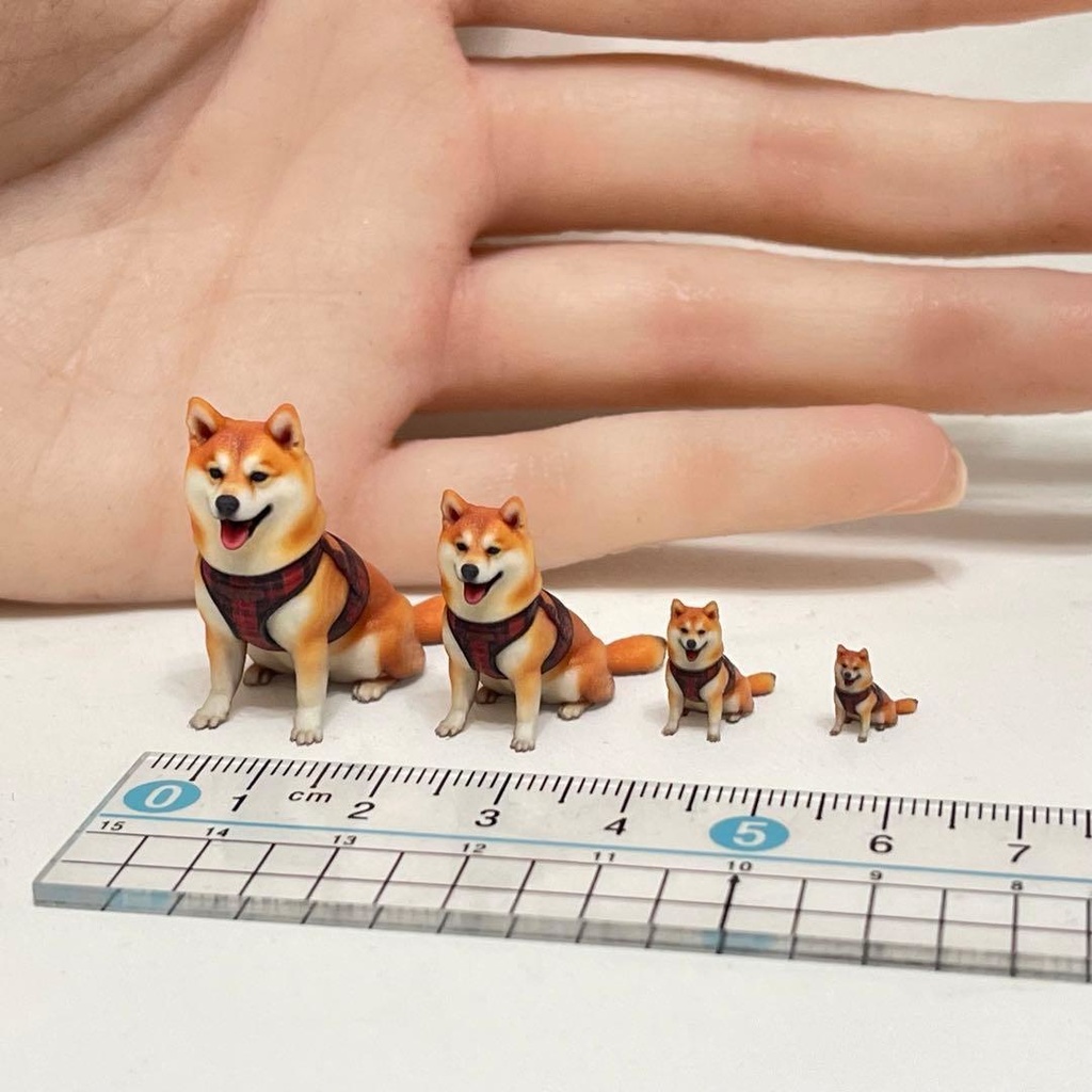 1/64 1/43 1/24 1/18 ミニチュア 犬 柴犬 しば犬 フィギュア リアルフィギュア 完成品 ミニカー ジオラマ ドールハウス 3Dフィギュア AIフィギュア ミニチュアイメージ 塗装済み完成品 ペットフィギュア