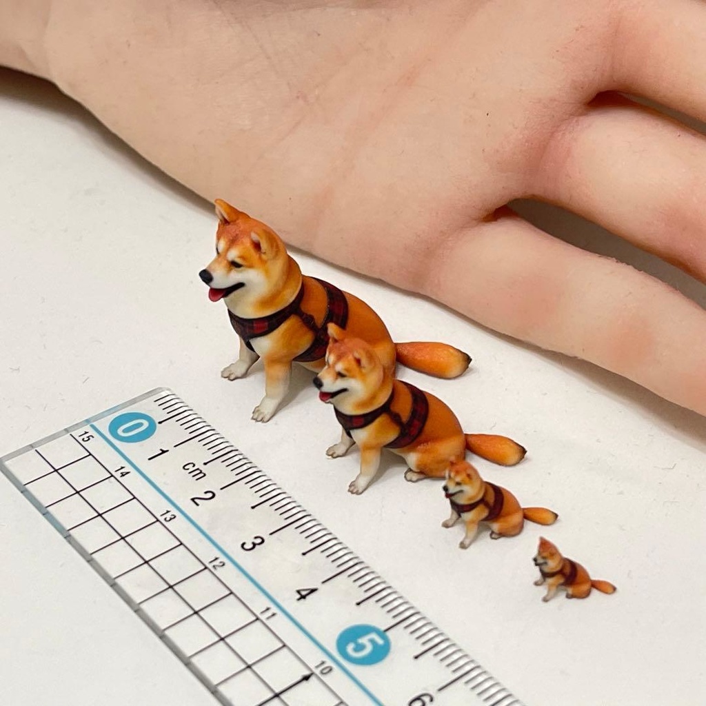 1/64 1/43 1/24 1/18 ミニチュア 犬 柴犬 しば犬 フィギュア リアルフィギュア 完成品 ミニカー ジオラマ ドールハウス 3Dフィギュア AIフィギュア ミニチュアイメージ 塗装済み完成品 ペットフィギュア