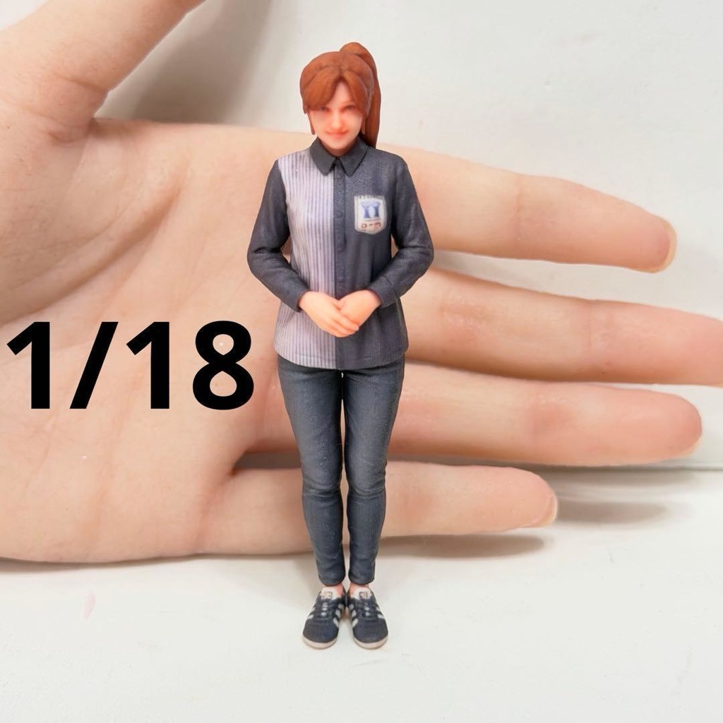 1/18 　コンビニ店員L　ローソン風　フィギュア　ミニチュア　リアルフィギュア　３Dフィギュア　ミニチュアイメージ　完成品　塗装済み完成品