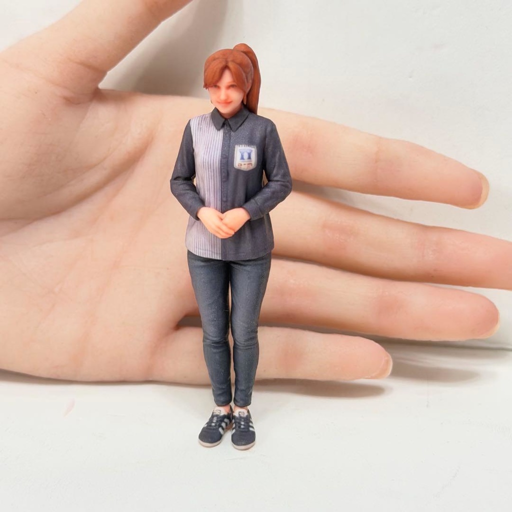 1/18 コンビニ店員L ローソン風 フィギュア ミニチュア リアルフィギュア 3Dフィギュア ミニチュアイメージ 完成品 塗装済み完成品