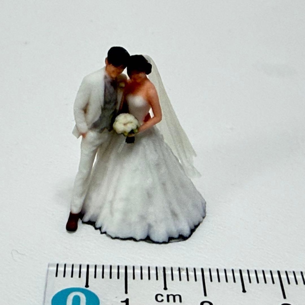 1/64 フィギュア ウエディング 結婚式 リアルフィギュア 完成品 塗装済み完成品 ミニカー トミカに