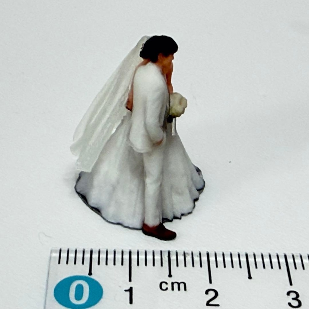 1/64 フィギュア ウエディング 結婚式 リアルフィギュア 完成品 塗装済み完成品 ミニカー トミカに