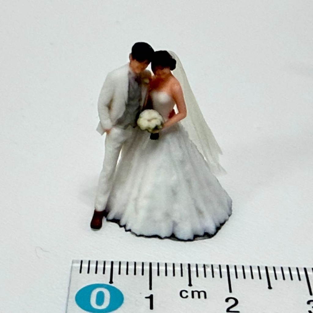 1/64 フィギュア ウエディング 結婚式 リアルフィギュア 完成品 塗装済み完成品 ミニカー トミカに