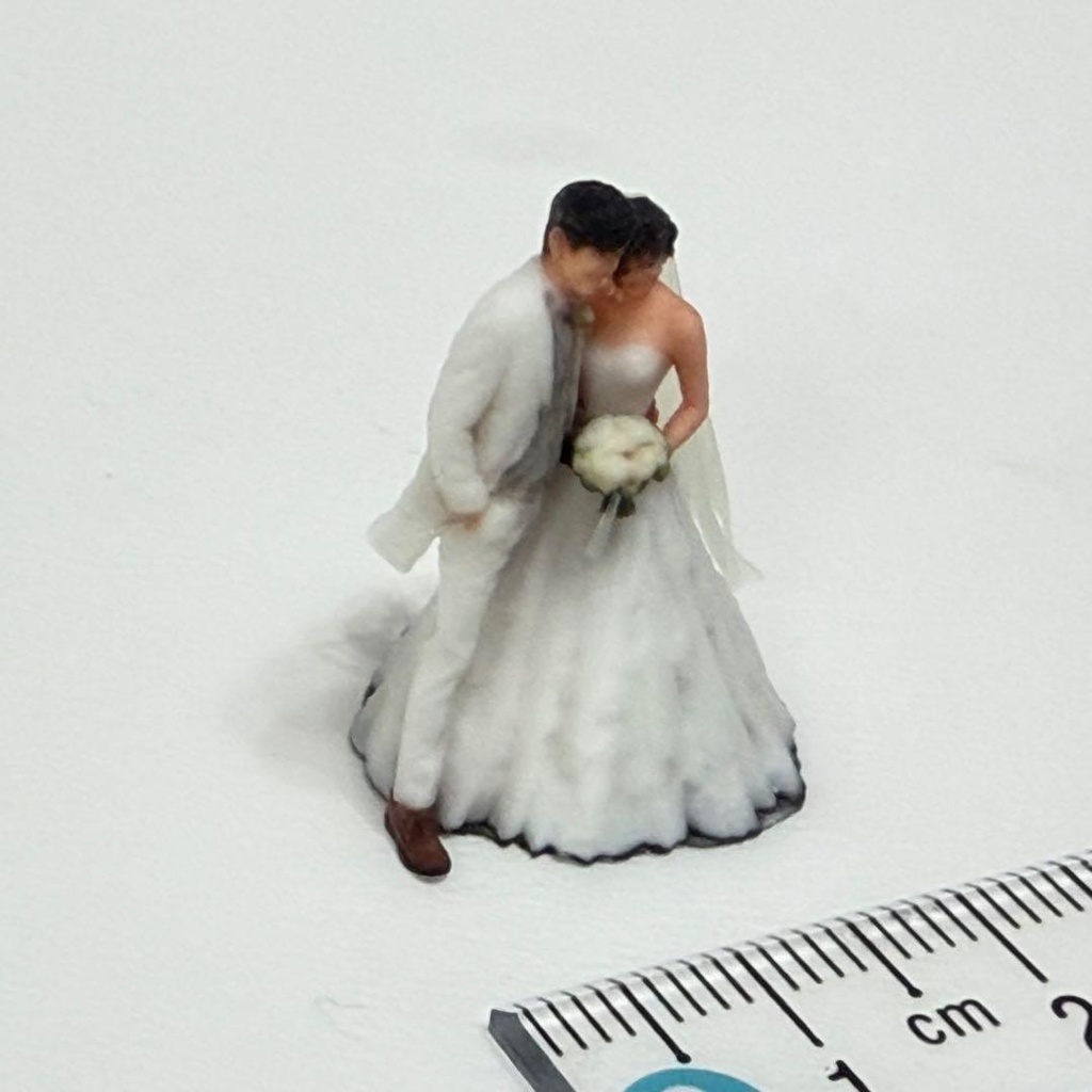 1/64 フィギュア ウエディング 結婚式 リアルフィギュア 完成品 塗装済み完成品 ミニカー トミカに