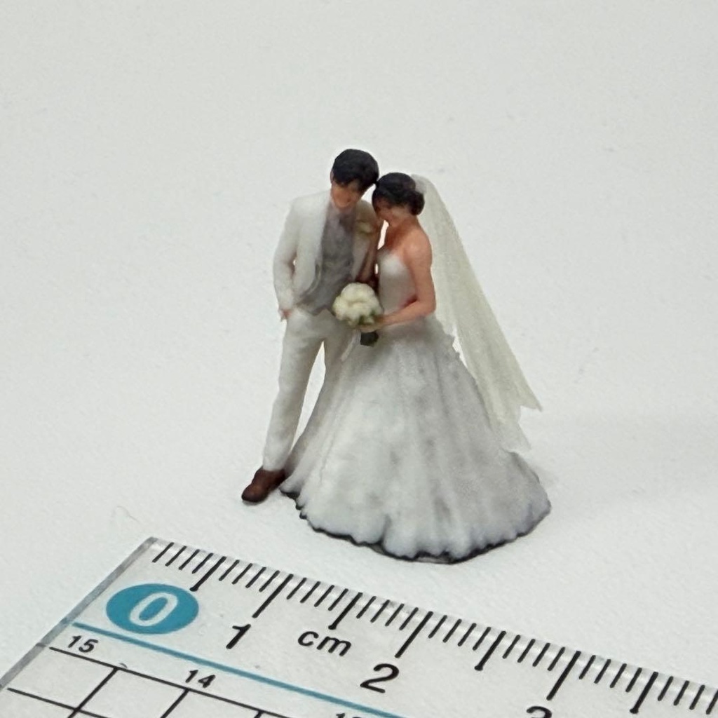 1/64 フィギュア ウエディング 結婚式 リアルフィギュア 完成品 塗装済み完成品 ミニカー トミカに