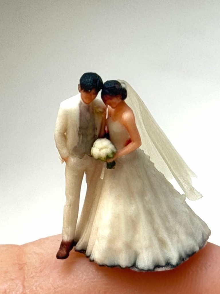 HOゲージ 1/80 結婚式 ウエディング フィギュア 鉄道模型 ジオラマ 精密 リアルフィギュア ミニチュアイメージ 3Dフィギュア