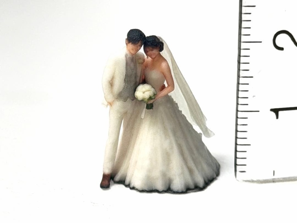 HOゲージ 1/80 結婚式 ウエディング フィギュア 鉄道模型 ジオラマ 精密 リアルフィギュア ミニチュアイメージ 3Dフィギュア