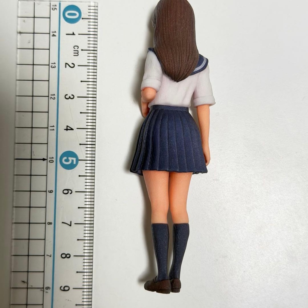 1/18 女子高生 フィギュア セーラー服 3Dフィギュア リアルフィギュア 塗装済み完成品 ミニカーに 完成品