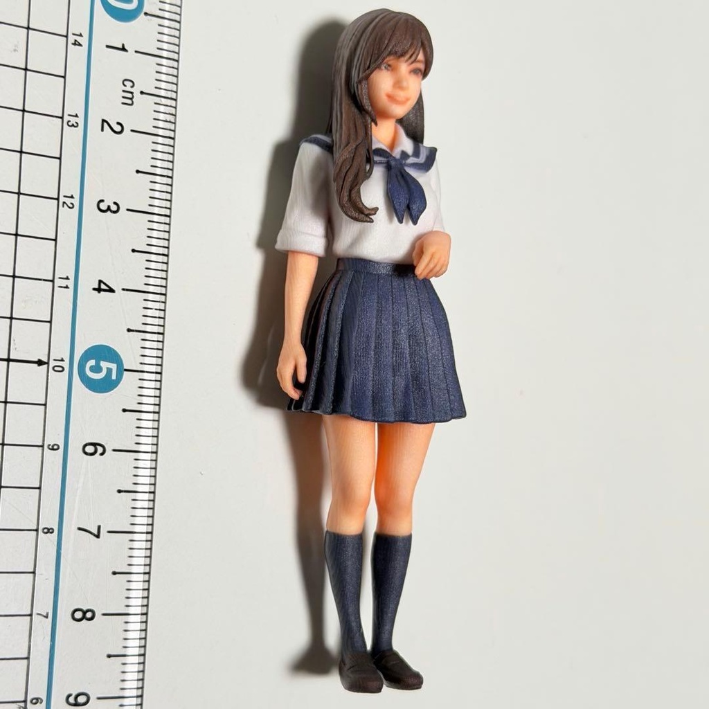 1/18 女子高生 フィギュア セーラー服 3Dフィギュア リアルフィギュア 塗装済み完成品 ミニカーに 完成品