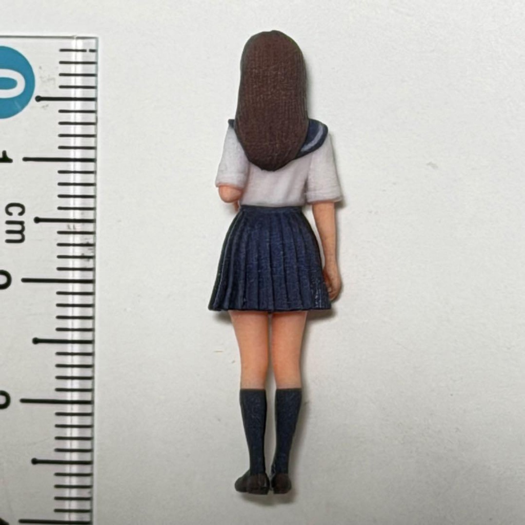 1/43 フィギュア 女子高生 セーラー服 ミニカー ジオラマ 1/64より大 ミニチュアイメージ リアルフィギュア 完成品