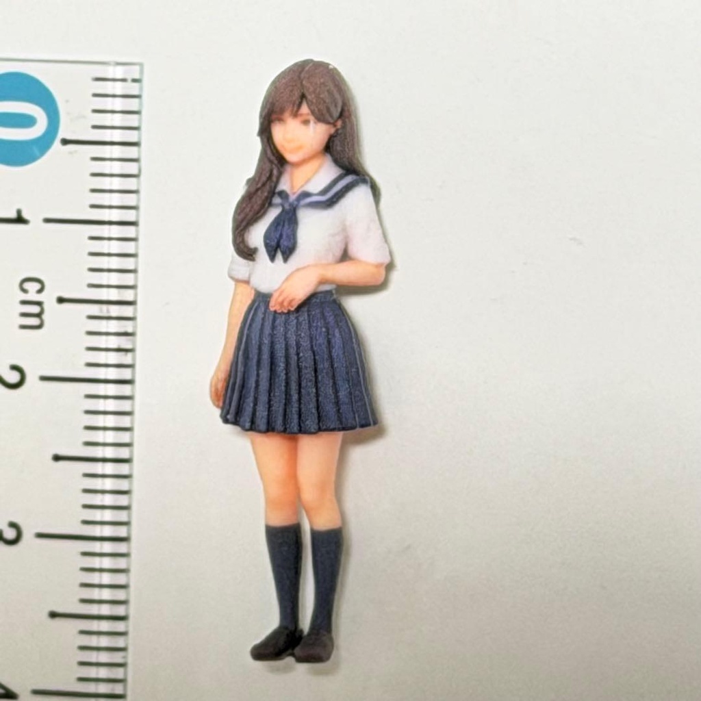1/43 フィギュア 女子高生 セーラー服 ミニカー ジオラマ 1/64より大 ミニチュアイメージ リアルフィギュア 完成品