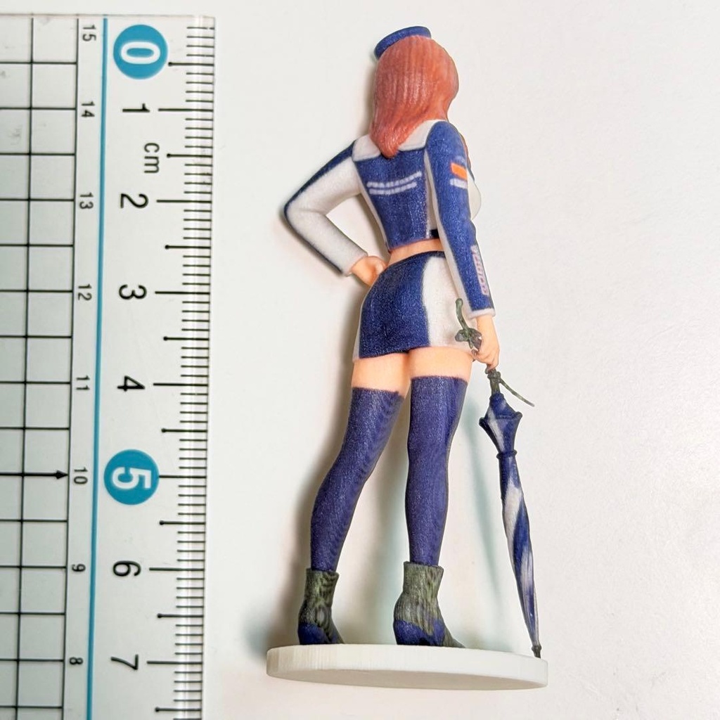 1/24 レースクィーン 青 フィギュア ミニカーに ミニチュア 完成品 リアルフィギュア