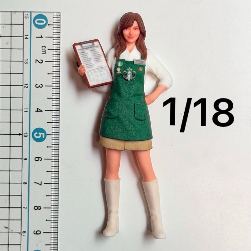 1/18 カフェ店員 お姉さん フィギュア リアルフィギュア 完成品 ミニカー ドールハウス ジオラマ ミニチュア ミニチュアイメージ