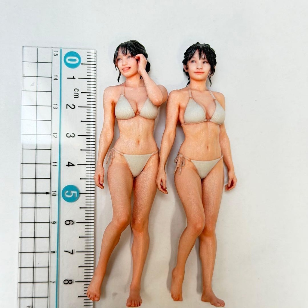 1/18 フィギュア 3DA-FIG-5435 5436 リアルフィギュア 完成品 ミニチュアイメージ 3Dフィギュア 水着 ミニカー ドールハウスに