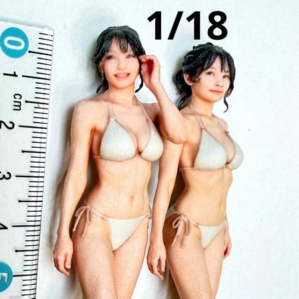 1/18 フィギュア 3DA-FIG-5435 5436 リアルフィギュア 完成品 ミニチュアイメージ 3Dフィギュア 水着 ミニカー ドールハウスに