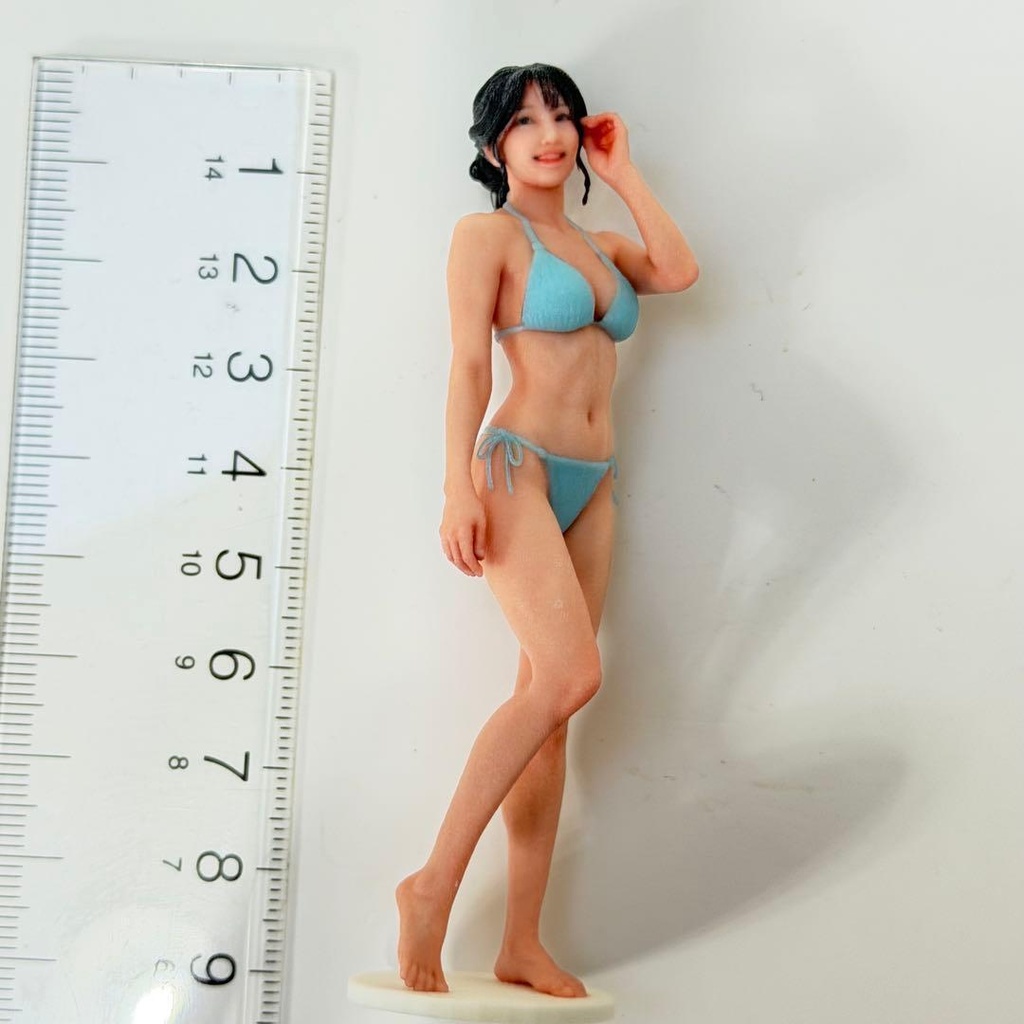 1/18 5435-B フィギュア リアルフィギュア 水着 ビキニ 水色 ミニチュアイメージ 完成品 3Dフィギュア