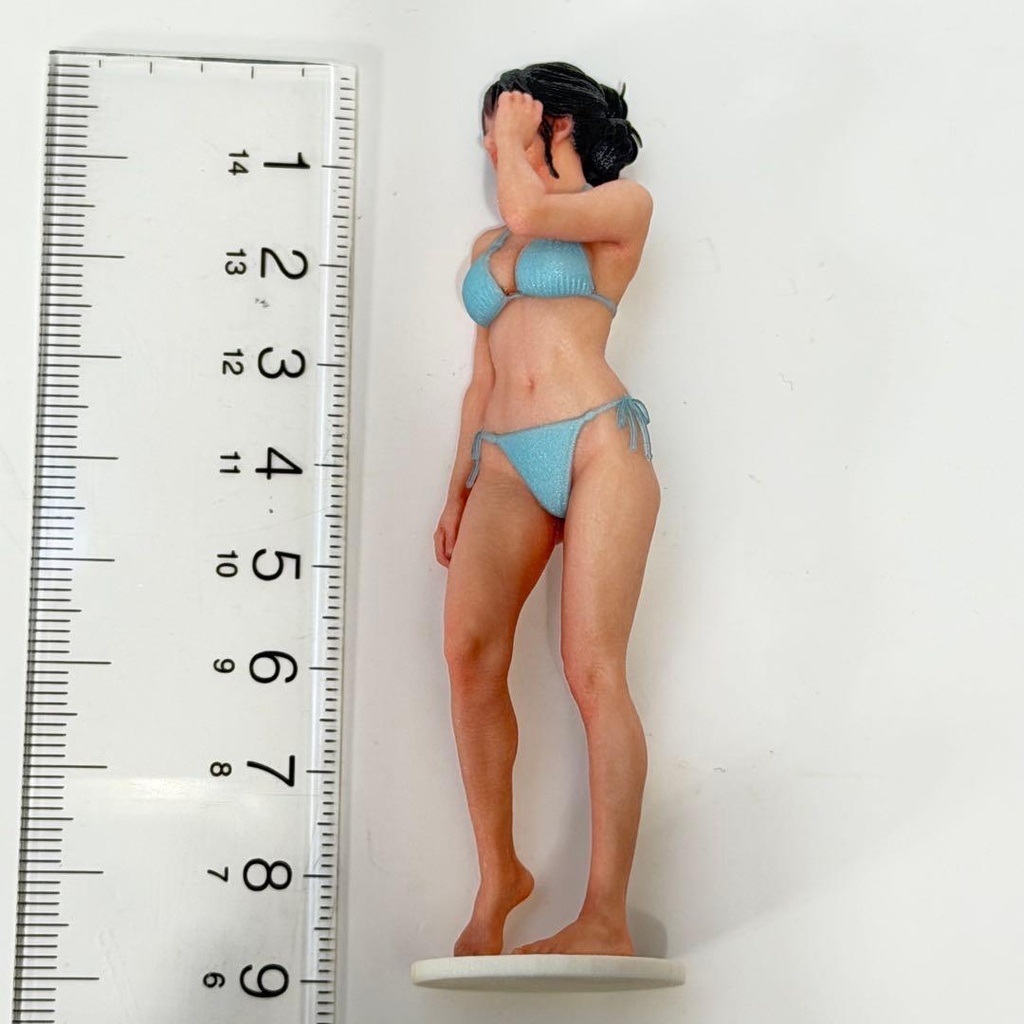 1/18 5435-B フィギュア リアルフィギュア 水着 ビキニ 水色 ミニチュアイメージ 完成品 3Dフィギュア