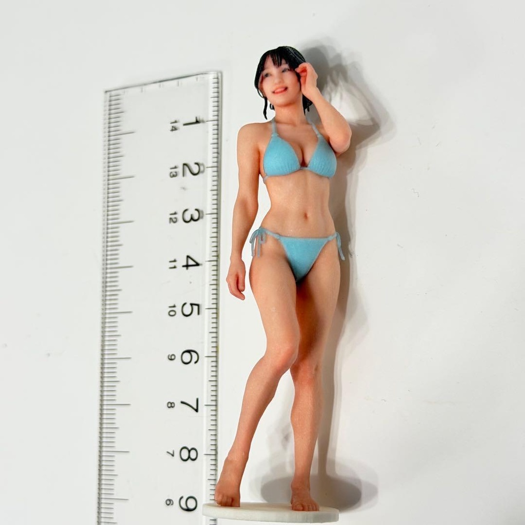 1/18 5435-B フィギュア リアルフィギュア 水着 ビキニ 水色 ミニチュアイメージ 完成品 3Dフィギュア