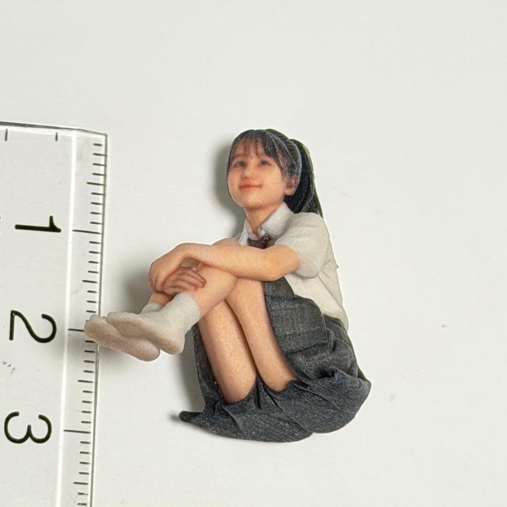 1/24 3996 フィギュア 女子高生 完成品 ミニチュア リアルフィギュア ミニチュアイメージ 3Dフィギュア ミニカー ドールハウス ジオラマに