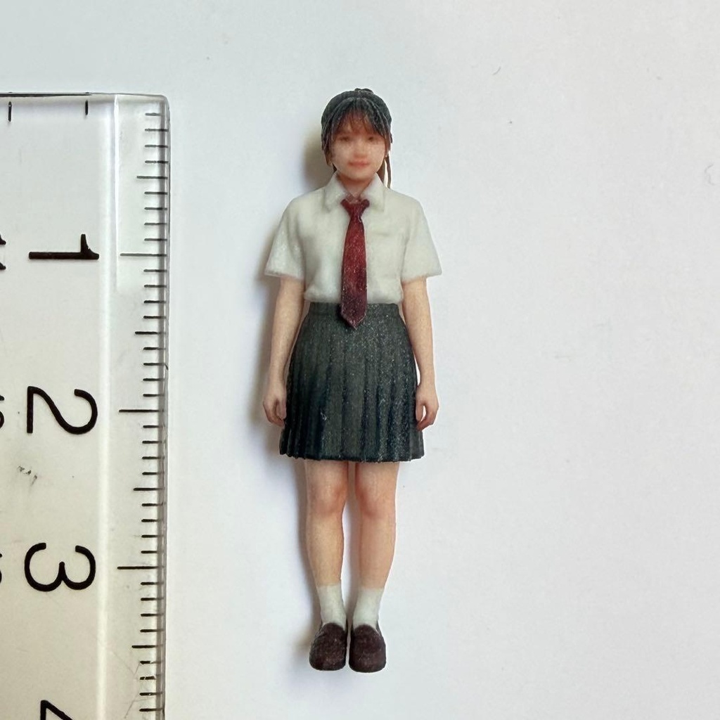 1/43 3978 フィギュア リアルフィギュア 直立 女子高生 完成品 ミニチュアイメージ 3Dフィギュア 制服