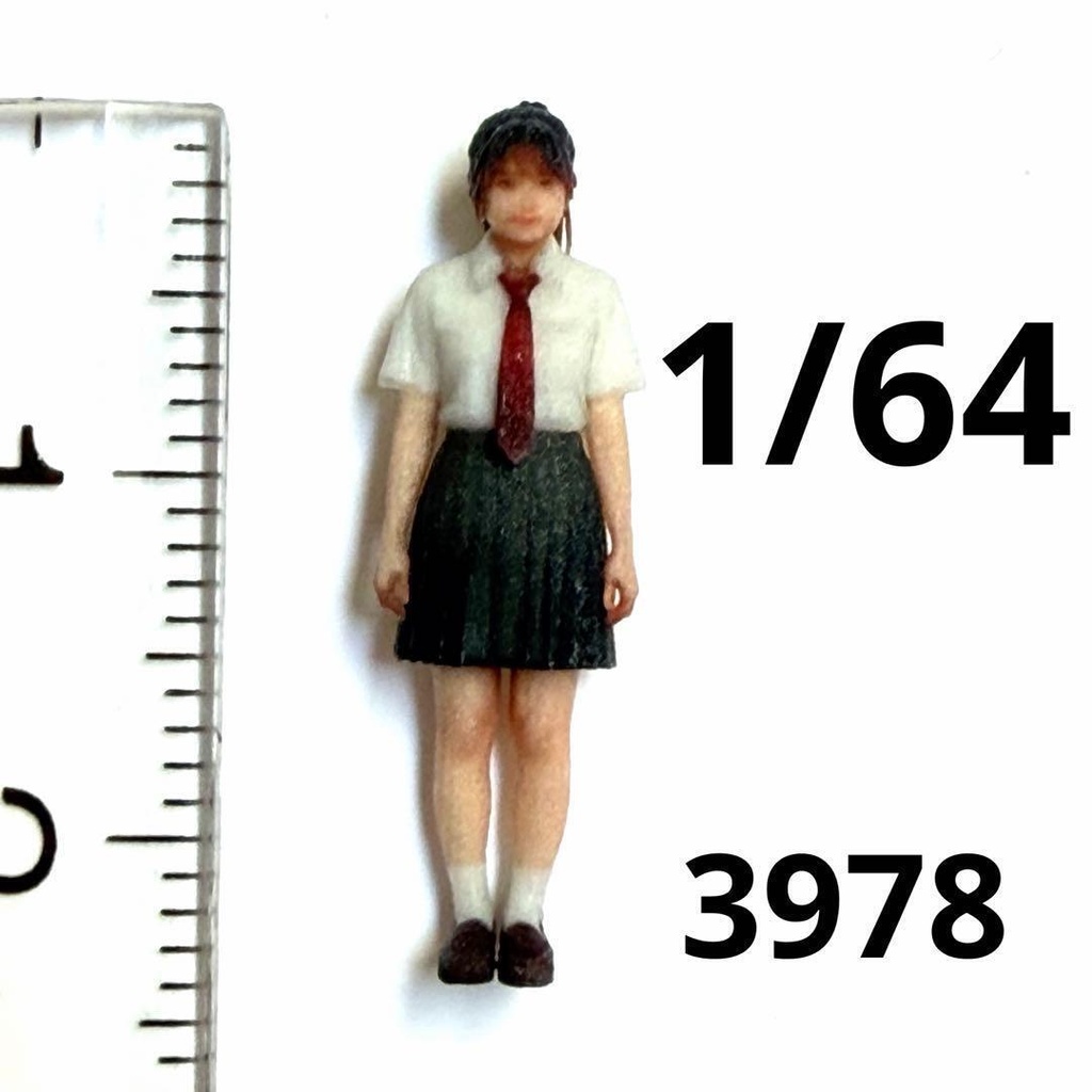 1/43 3978 フィギュア リアルフィギュア 直立 女子高生 完成品 ミニチュアイメージ 3Dフィギュア 制服