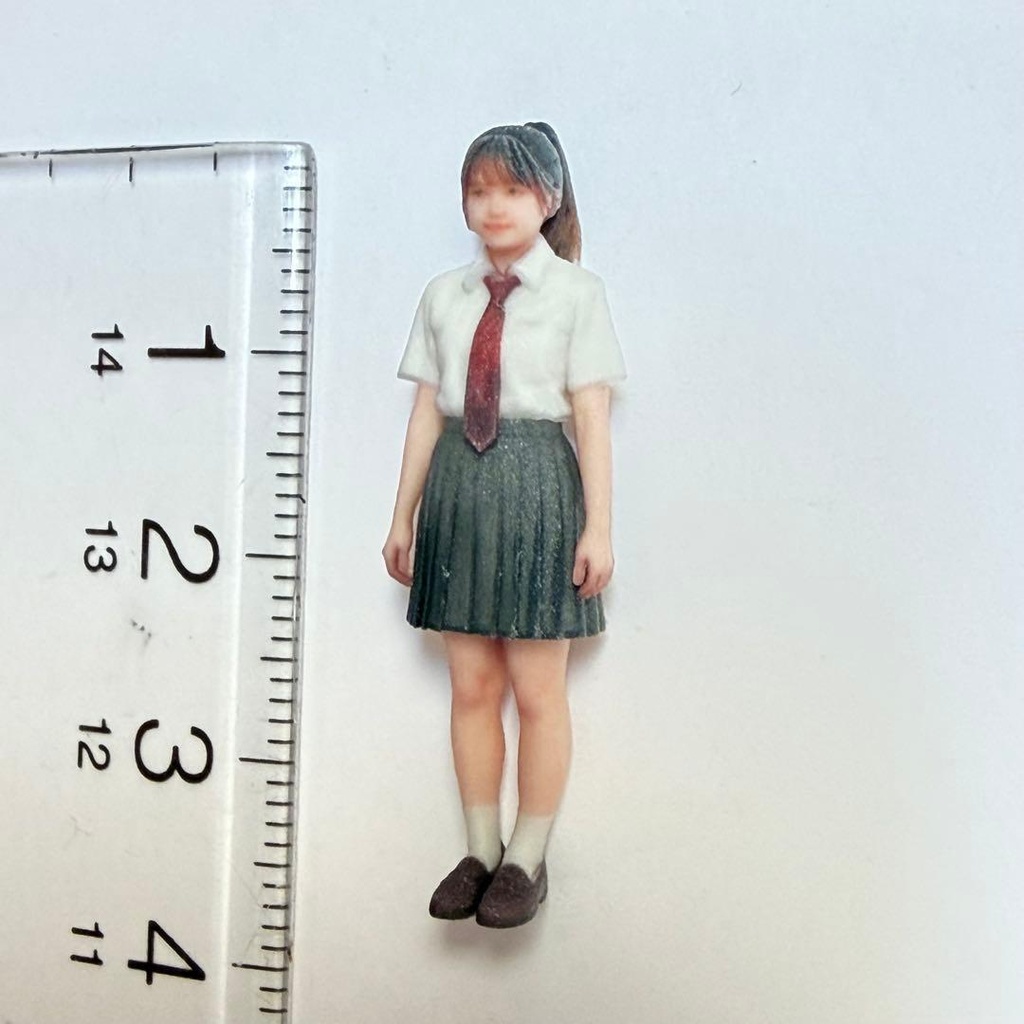 1/43 3978 フィギュア リアルフィギュア 直立 女子高生 完成品 ミニチュアイメージ 3Dフィギュア 制服