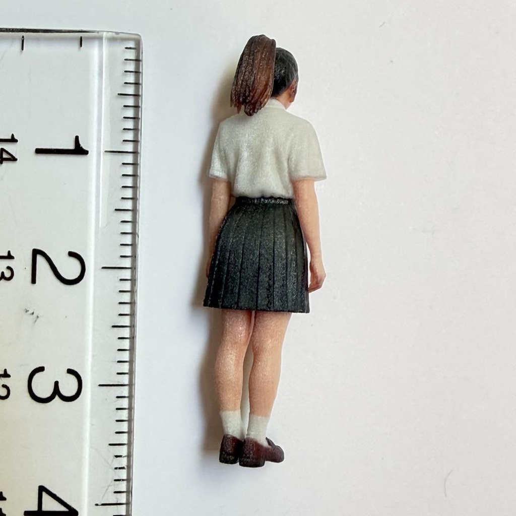 1/43 3978 フィギュア リアルフィギュア 直立 女子高生 完成品 ミニチュアイメージ 3Dフィギュア 制服