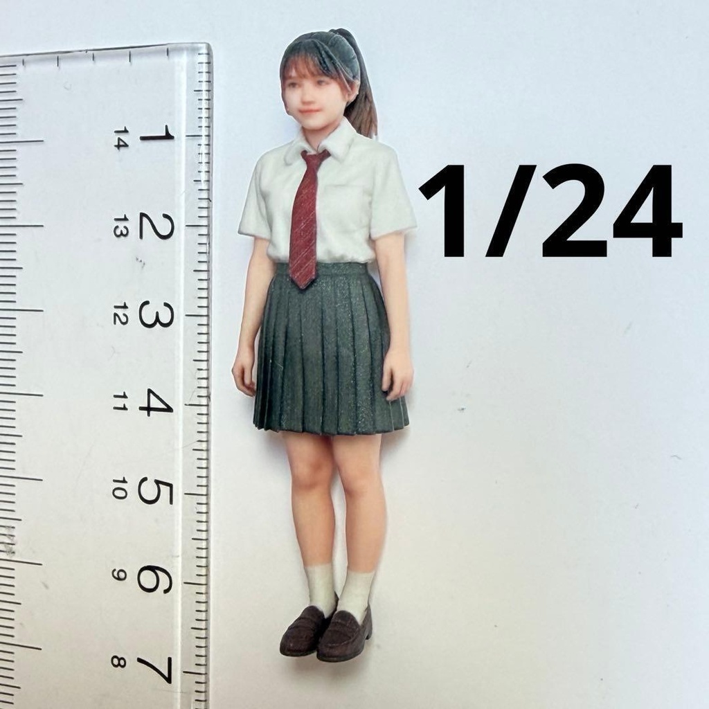 1/24 3978 フィギュア リアルフィギュア 完成品 3Dフィギュア 女子高生 直立 ミニチュアイメージ 3Dフィギュア