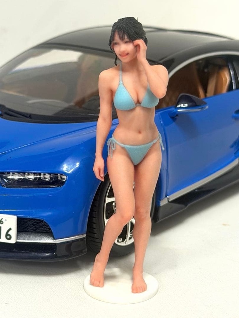 1/18 5435-B フィギュア 台付き 完成品 水着 ミニチュア ドールハウス ミニカーに ミニチュアイメージ