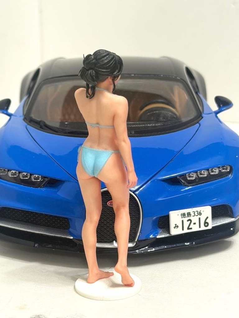 1/18 5435-B フィギュア 台付き 完成品 水着 ミニチュア ドールハウス ミニカーに ミニチュアイメージ