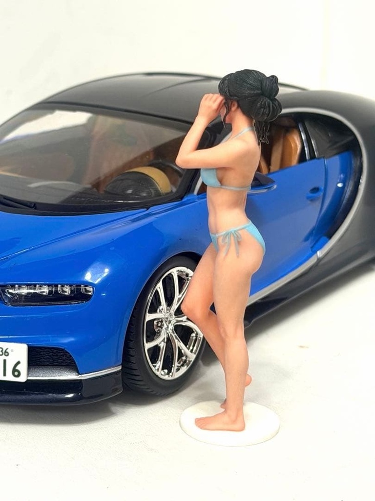 1/18 5435-B フィギュア 台付き 完成品 水着 ミニチュア ドールハウス ミニカーに ミニチュアイメージ