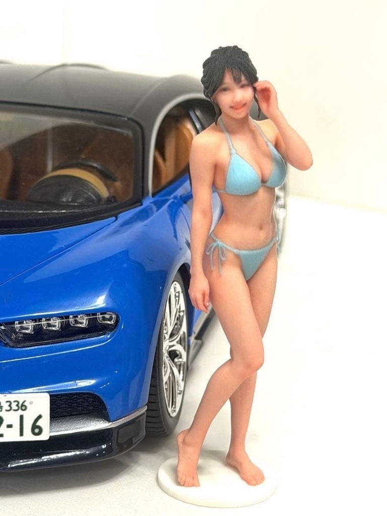 1/18 5435-B フィギュア 台付き 完成品 水着 ミニチュア ドールハウス ミニカーに ミニチュアイメージ