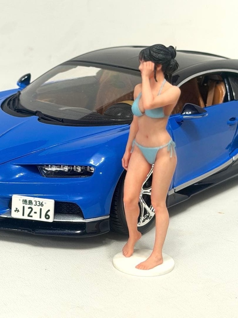 1/18 5435-B フィギュア 台付き 完成品 水着 ミニチュア ドールハウス ミニカーに ミニチュアイメージ