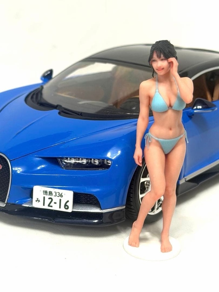 1/18 5435-B フィギュア 台付き 完成品 水着 ミニチュア ドールハウス ミニカーに ミニチュアイメージ
