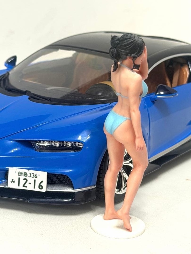 1/18 5435-B フィギュア 台付き 完成品 水着 ミニチュア ドールハウス ミニカーに ミニチュアイメージ