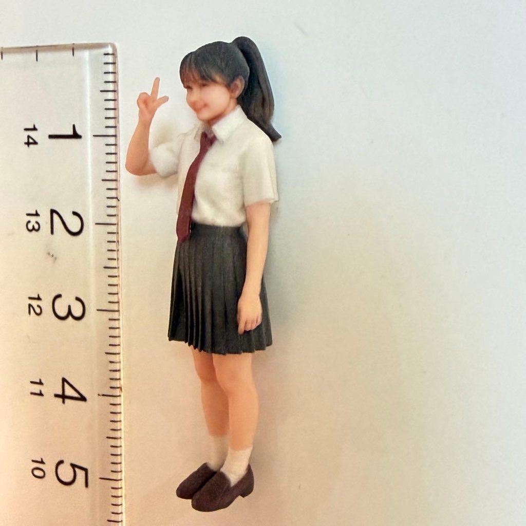 1/32 3994 女子高生 ピース 制服 フィギュア リアルフィギュア 3Dフィギュア 完成品 ミニチュア ミニカー ジオラマに ミニチュアイメージ