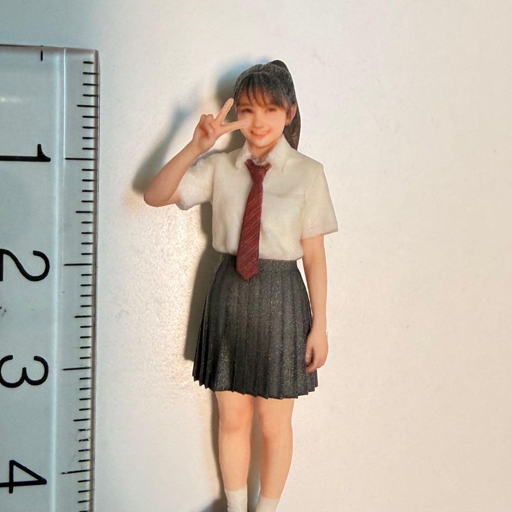 1/32 3994 女子高生 ピース 制服 フィギュア リアルフィギュア 3Dフィギュア 完成品 ミニチュア ミニカー ジオラマに ミニチュアイメージ