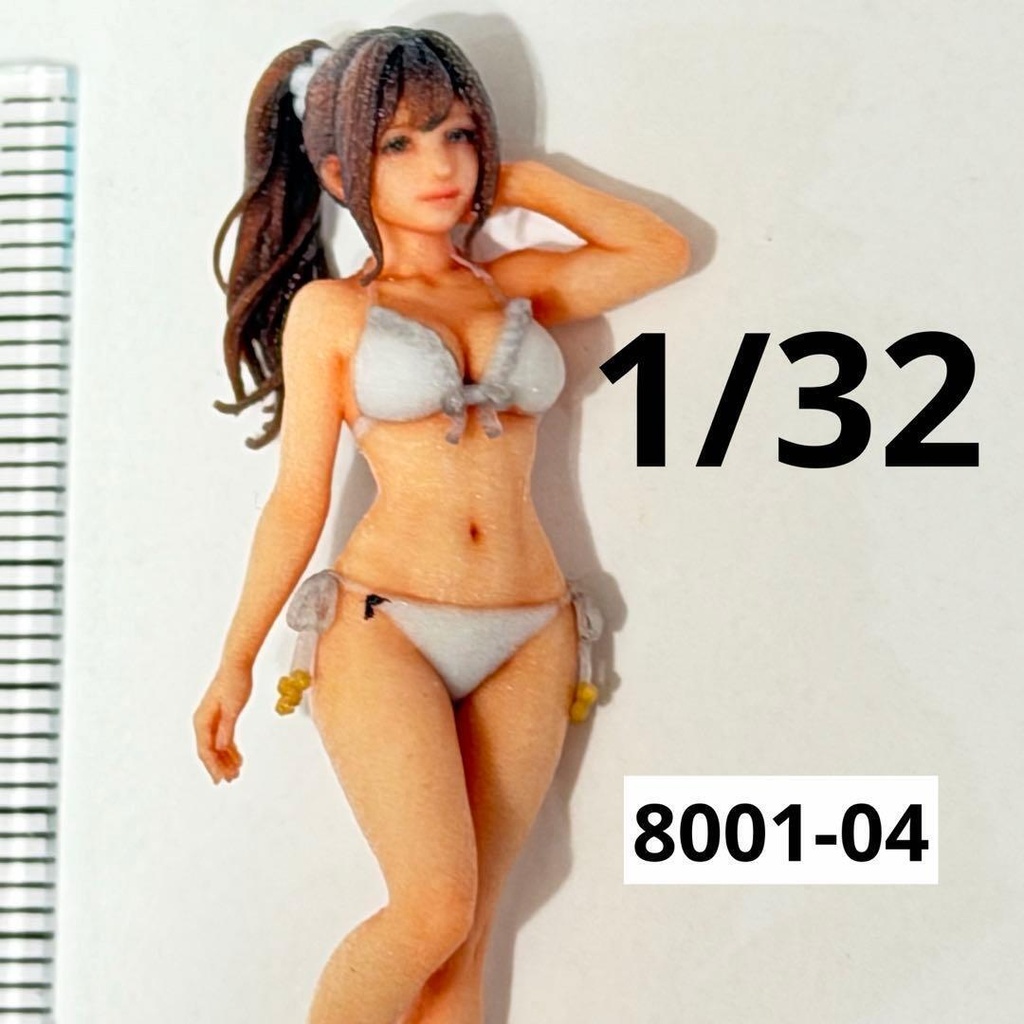 1/32 8001-04 フィギュア 完成品 ミニチュア ジオラマ ミニカーに リアルフィギュア ミニチュアイメージ 水着 3Dフィギュア
