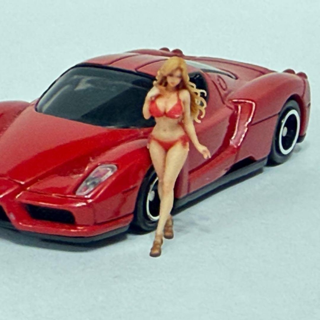 1/64 8004-01 フィギュア リアルフィギュア 完成品 ミニチュア ミニカー トミカに ミニチュアイメージ 3Dフィギュア 水着