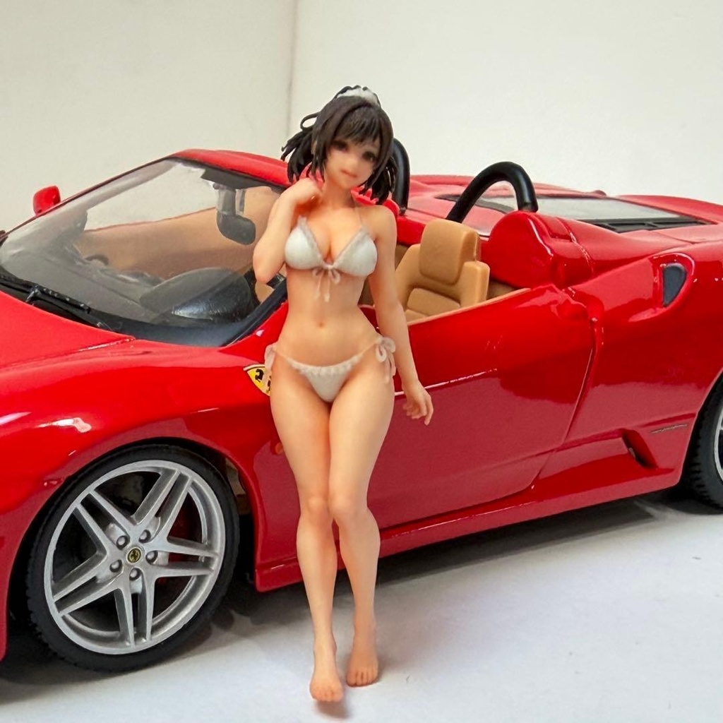1/24 8001-01 フィギュア 水着 ビキニ リアルフィギュア ミニチュアイメージ 完成品 ミニカーに ジオラマに ドールハウスに 3Dフィギュア