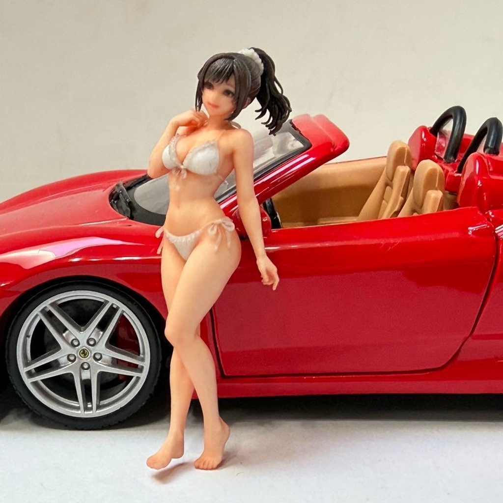 1/24 8001-01 フィギュア 水着 ビキニ リアルフィギュア ミニチュアイメージ 完成品 ミニカーに ジオラマに ドールハウスに 3Dフィギュア