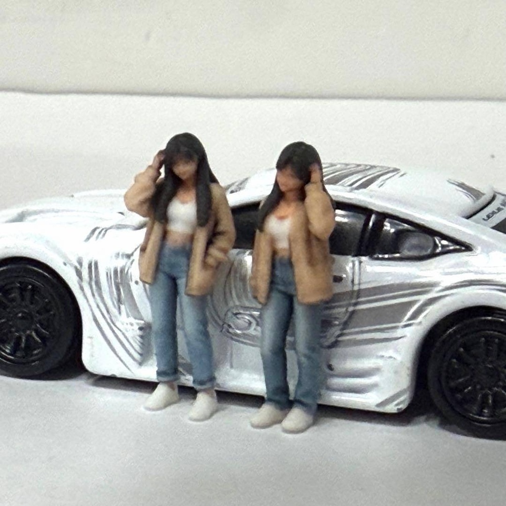 1/64 6236 6241 フィギュア2体 ミニカーに トミカに ミニチュア リアルフィギュア 完成品