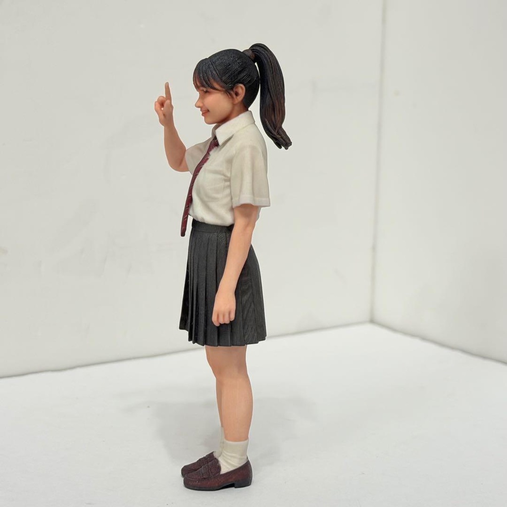 1/12 3994 フィギュア 女子高生 ピース 完成品 リアルフィギュア ミニチュアイメージ ドールハウスに 3D