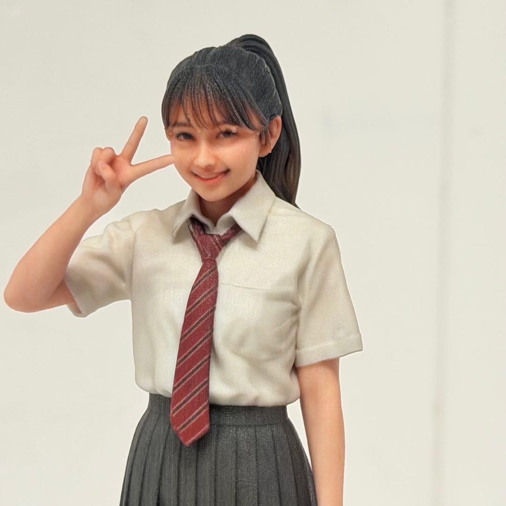 1/12 3994 フィギュア 女子高生 ピース 完成品 リアルフィギュア ミニチュアイメージ ドールハウスに 3D