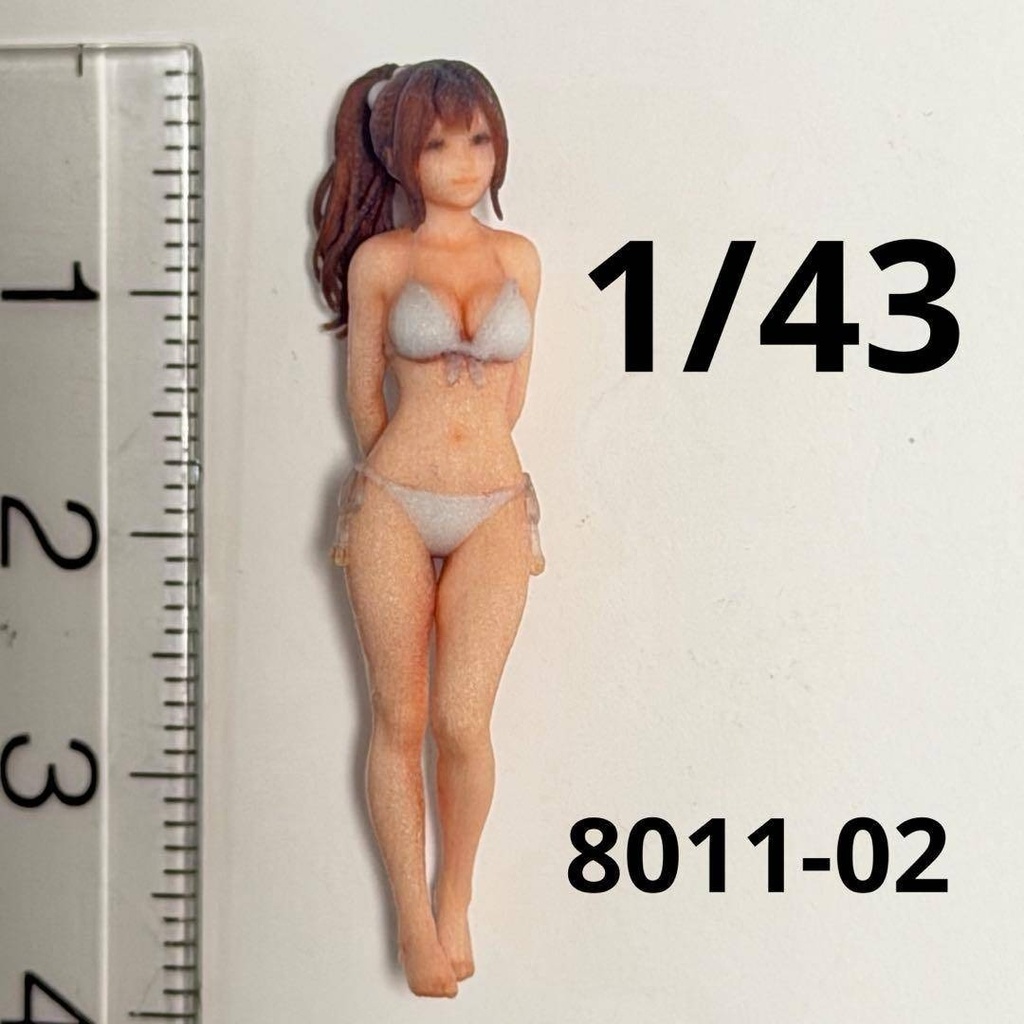 1/43 8011-02 フィギュア　水着　完成品　リアルフィギュア　ミニチュアイメージ　ミニカーに　ジオラマに　３Dフィギュア