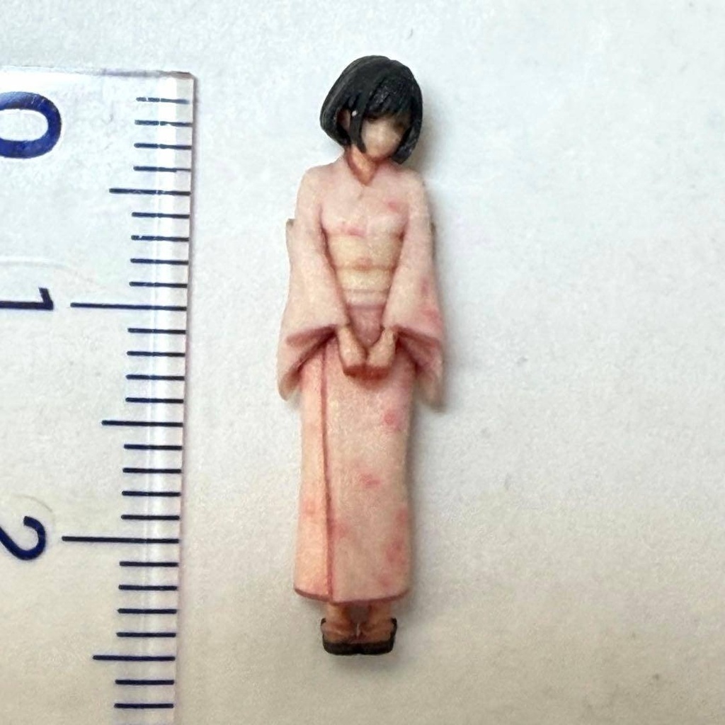 1/64 8005-02 フィギュア 浴衣 ミニチュア 完成品 ミニカーに トミカに ジオラマに ミニチュアイメージ