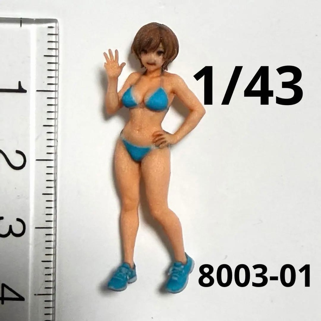 1/43 フィギュア　8003-01 完成品　1/64より大　ミニカーに　リアルフィギュア　ミニチュアイメージ　３D