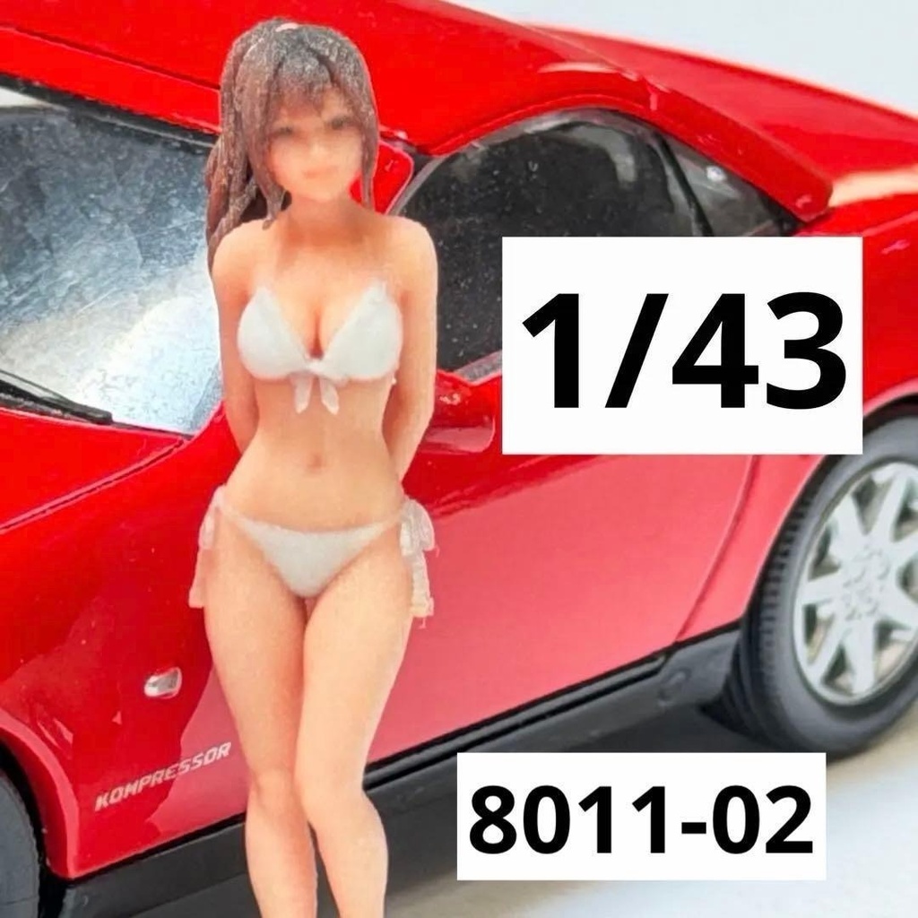 1/43 フィギュア　8011-02 完成品　ミニカーに　1/64より大 ミニチュアイメージ　リアルフィギュア