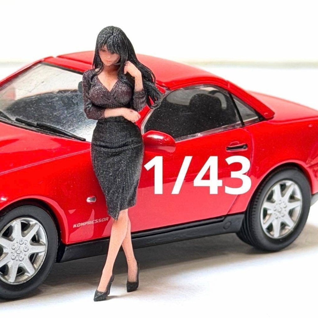 1/43 8007-03 フィギュア ミニカーに 1/64より大 ミニチュアイメージ リアルフィギュア 完成品